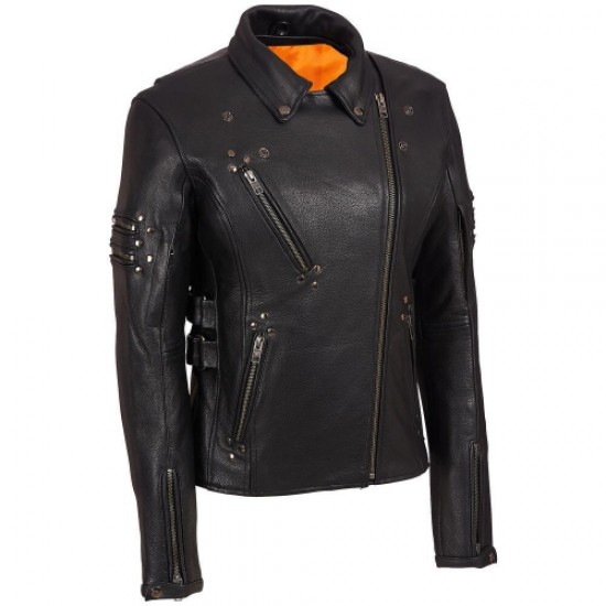 Ladies Biker Leather Jacket