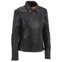 Ladies Biker Leather Jacket