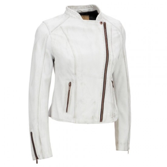 Ladies Biker Leather Jacket
