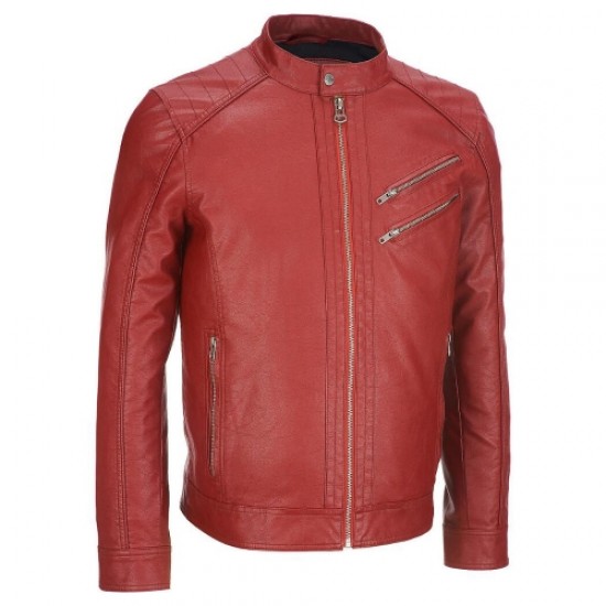 Men Biker Leather Jacket